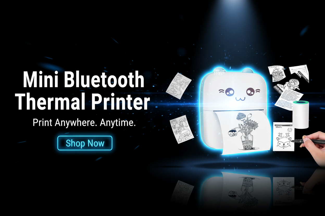 Mini Bluetooth Thermal Printer - Premium Banner